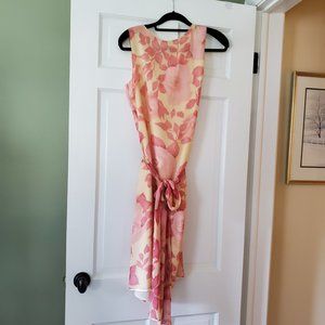 Talbots Floral Shift Dress with Matching Belt, Size 10